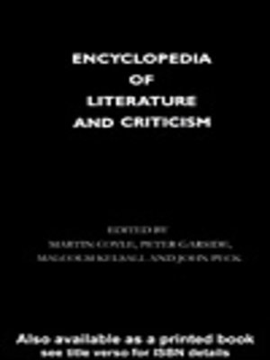 cover image of Encyclopedia of Literature and Criticism